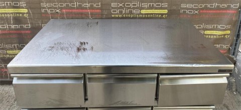 Συρτάρι Ανοξείδωτο Διπλό 80x59x24Cm Για 1/2Gn Βάθος 10Cm  Mεταχειρισμένο